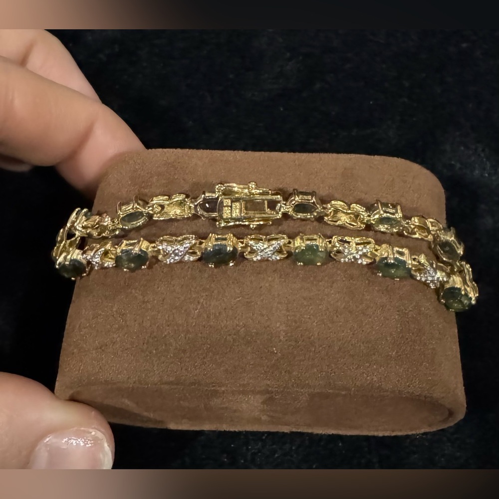 Ross Simon’s Sapphire 18k Gold Vermeil Sterling Silver Bracelet - Picture 3 of 7